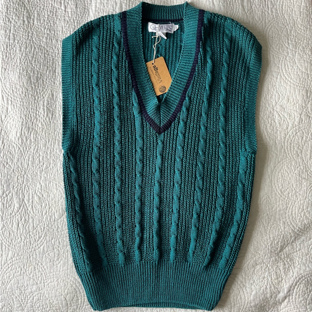 Vintage Varsity Sweater Vest 80s 90s